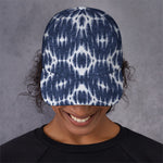 Blue Shibori Print Baseball Cap