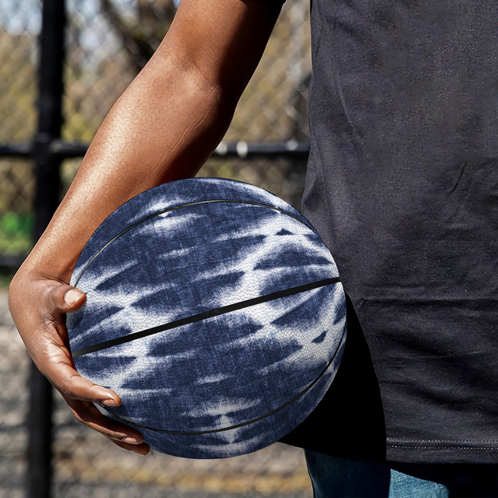 Blue Shibori Print Basketball