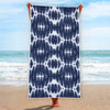 Blue Shibori Print Beach Towel