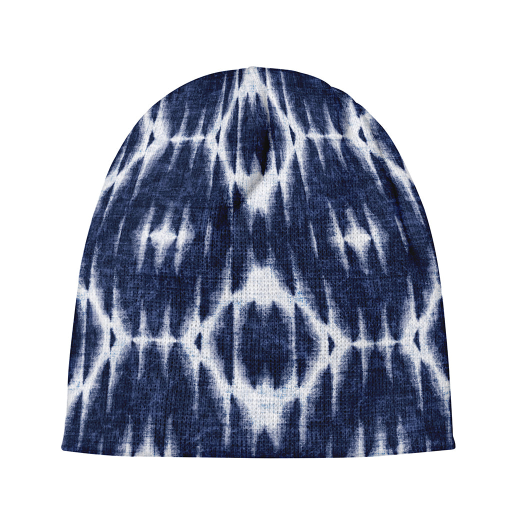 Blue Shibori Print Beanie