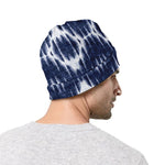 Blue Shibori Print Beanie