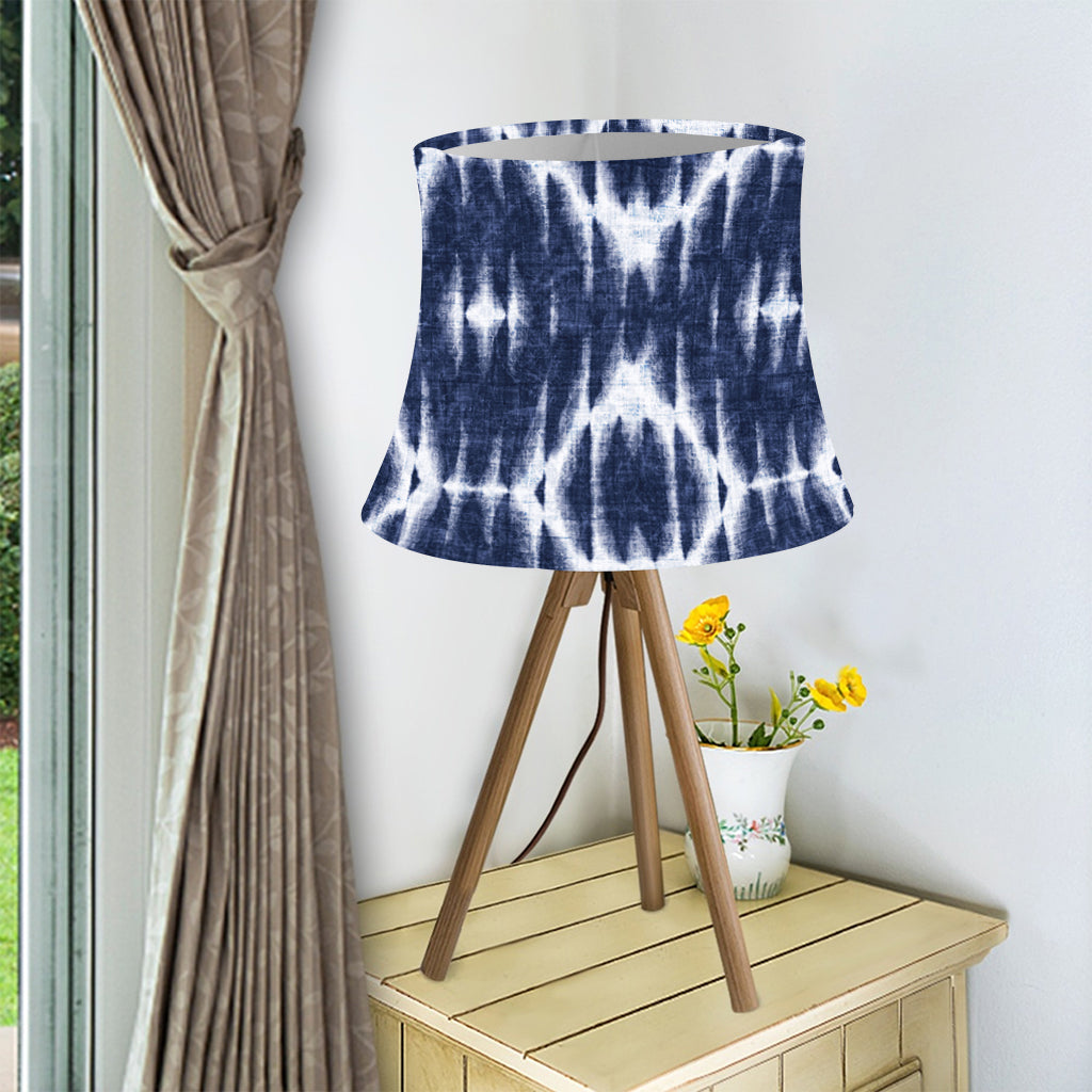 Blue Shibori Print Bell Lamp Shade