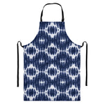 Blue Shibori Print Bib Apron With Pocket