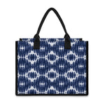 Blue Shibori Print Canvas Tote Bag