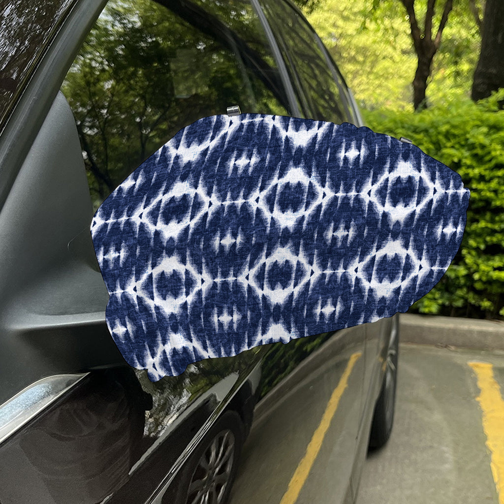 Blue Shibori Print Car Side Mirror Covers