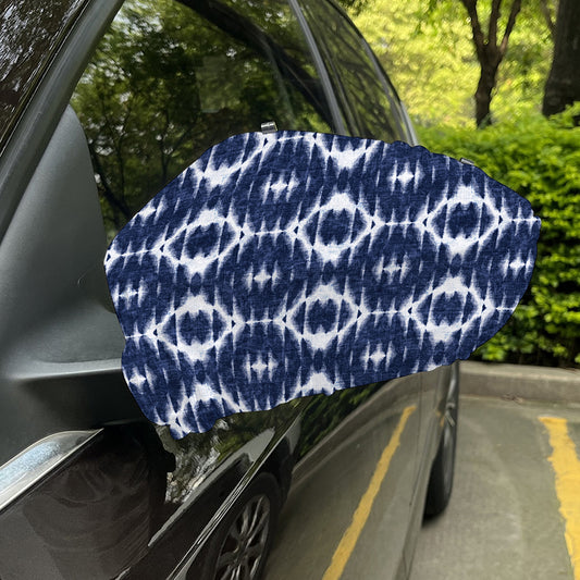 Blue Shibori Print Car Side Mirror Covers