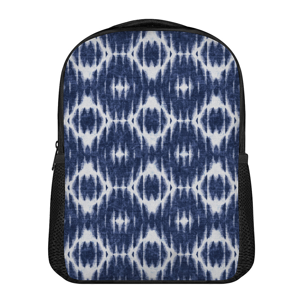 Blue Shibori Print Casual Backpack