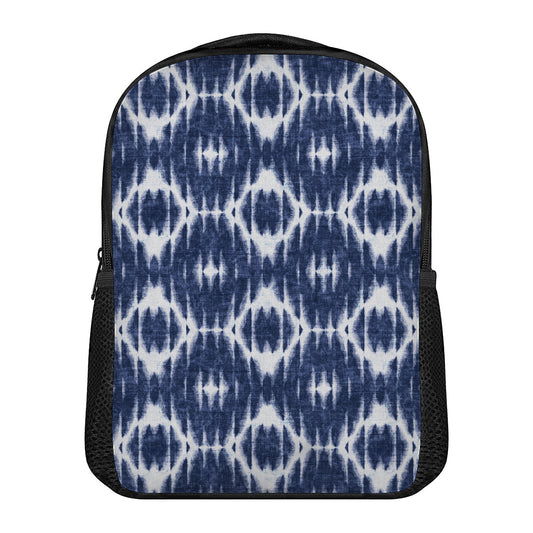 Blue Shibori Print Casual Backpack