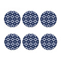 Blue Shibori Print Coaster Set