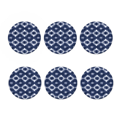 Blue Shibori Print Coaster Set