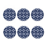 Blue Shibori Print Coaster Set