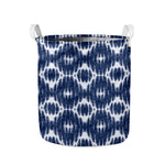 Blue Shibori Print Collapsible Laundry Basket
