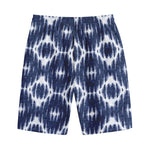 Blue Shibori Print Cotton Shorts