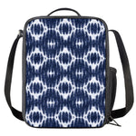 Blue Shibori Print Crossbody Lunch Bag