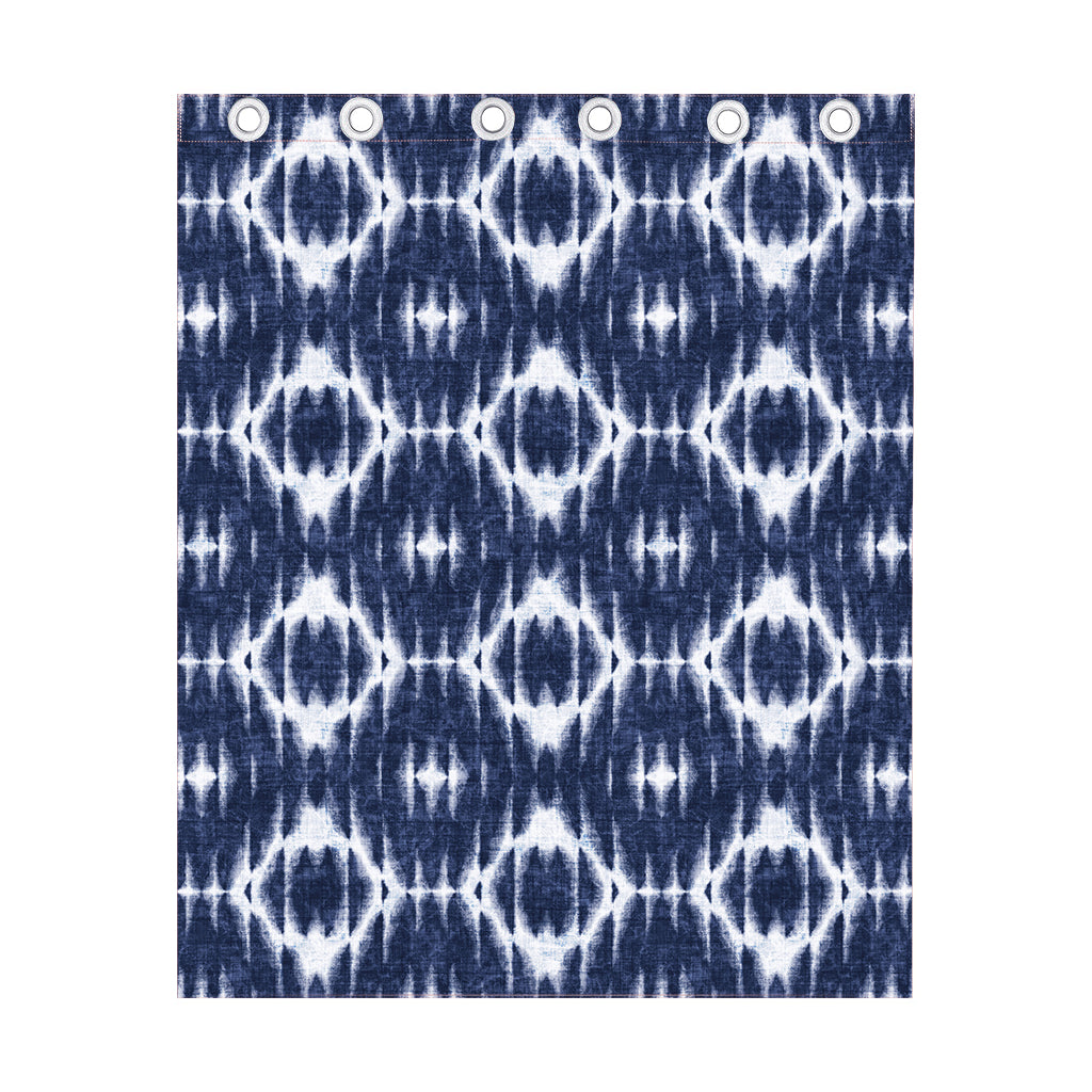Blue Shibori Print Curtain