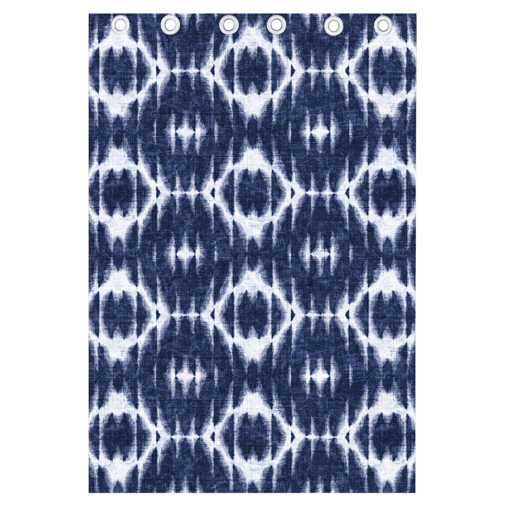 Blue Shibori Print Curtain