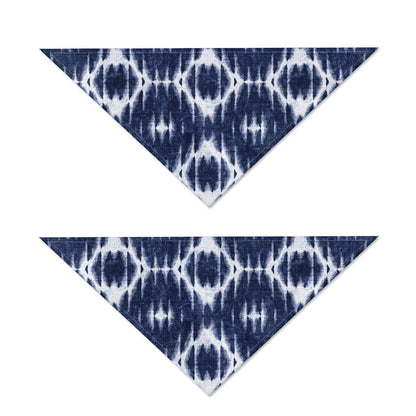 Blue Shibori Print Dog Bandana
