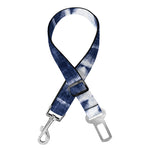 Blue Shibori Print Dog Seat Belt