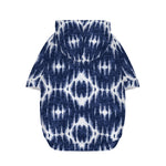 Blue Shibori Print Dog Zip Up Hoodie