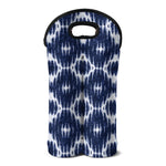Blue Shibori Print Double Neoprene Wine Tote