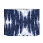 Blue Shibori Print Drum Lamp Shade