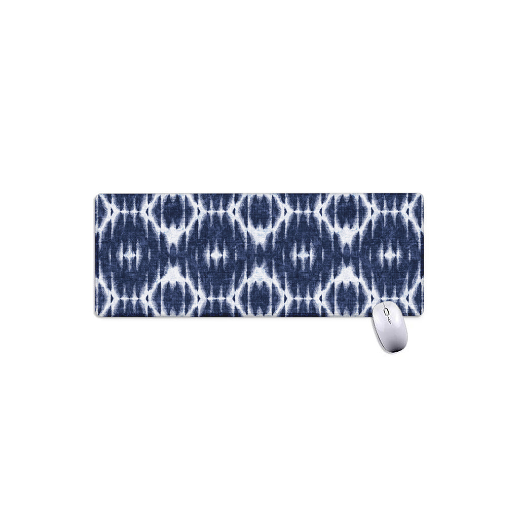 Blue Shibori Print Extended Mouse Pad