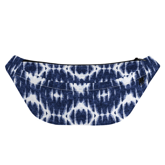 Blue Shibori Print Fanny Pack