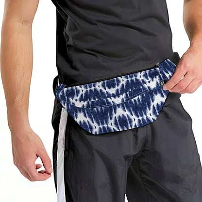 Blue Shibori Print Fanny Pack