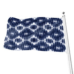 Blue Shibori Print Flag