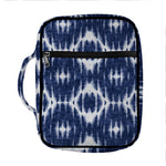 Blue Shibori Print Front Pocket Bible Bag