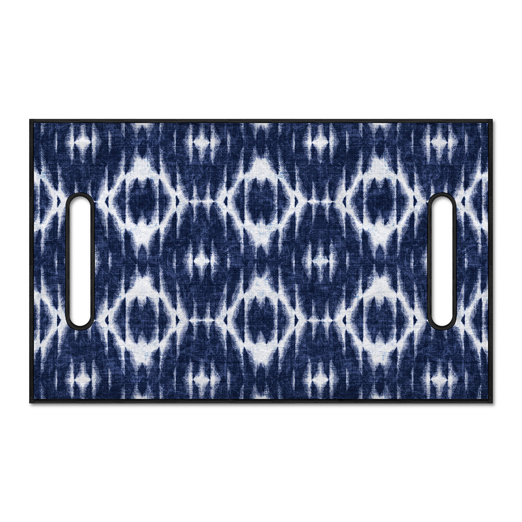 Blue Shibori Print Golf Cart Seat Cover
