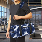 Blue Shibori Print Gym Bag