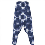Blue Shibori Print Hammer Pants