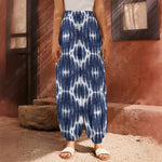 Blue Shibori Print Harem Pants