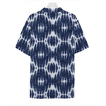 Blue Shibori Print Hawaiian Shirt