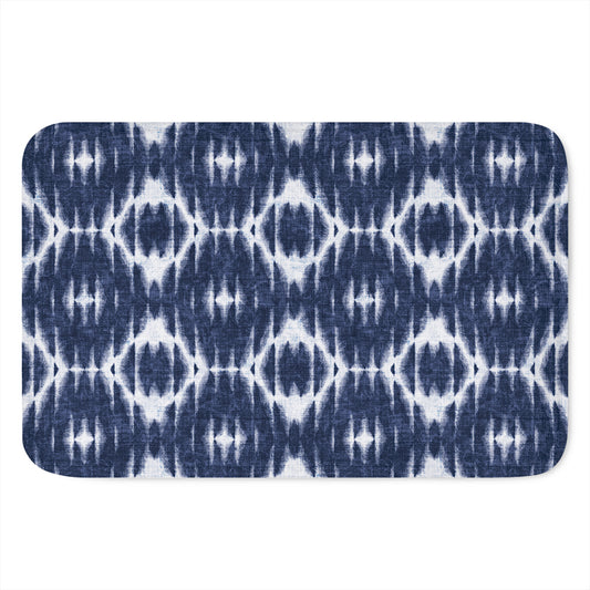 Blue Shibori Print Indoor Door Mat