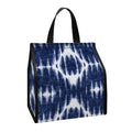 Blue Shibori Print Insulated Lunch Tote