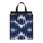 Blue Shibori Print Insulated Lunch Tote