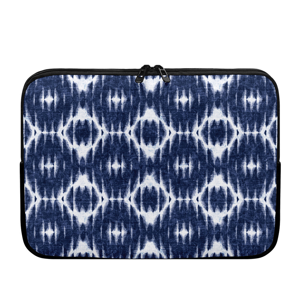 Blue Shibori Print Laptop Sleeve