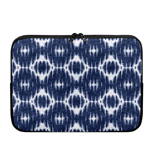 Blue Shibori Print Laptop Sleeve