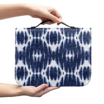 Blue Shibori Print Leather Bible Cover