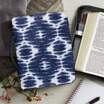 Blue Shibori Print Leather Bible Cover