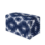 Blue Shibori Print Leather Tissue Box Cover