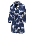 Blue Shibori Print Men's Bathrobe