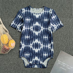 Blue Shibori Print Men's Bodysuit