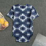 Blue Shibori Print Men's Bodysuit