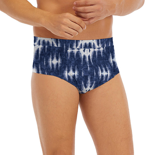 Blue Shibori Print Men's Briefs
