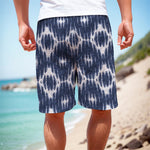 Blue Shibori Print Men's Cargo Shorts