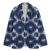 Blue Shibori Print Men's Cotton Blazer