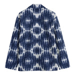Blue Shibori Print Men's Cotton Blazer